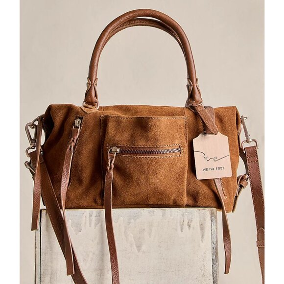 We The Free Suede Baby Emerson Bag Color: Tan - Picture 1 of 5